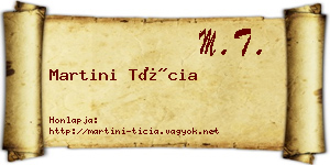 Martini Tícia névjegykártya